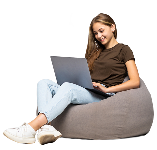 freelancer girl working with laptop